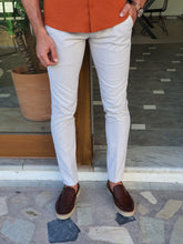 Load image into Gallery viewer, Moore Slim Fit Special Edition Beige Linen Pants
