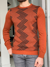 Load image into Gallery viewer, Carson Slim Fit Patterned Tile Sweater
