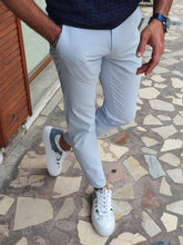 Load image into Gallery viewer, Lucas Slim Fit Blue Cotton Summer Pants
