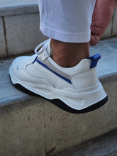 Load image into Gallery viewer, Mac Sardinelli Eva Sole White &amp; Sax Leather Sneakers
