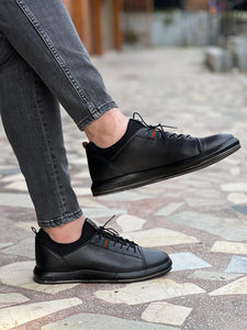 Nate Sole Laced Black Casual Shoes