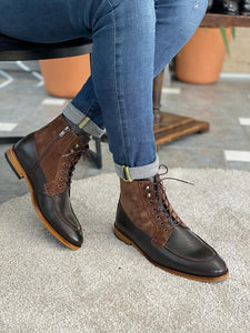 Grant Genuine Leather Brown Suede Boots