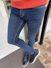 Load image into Gallery viewer, Cameron Slim Fit Navy Blue Denim Jeans
