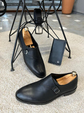 Load image into Gallery viewer, Nate Neolithic Single Buckled Black Loafer
