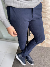 Load image into Gallery viewer, James Slim Fit Side Pocket Navy Cotton Pants
