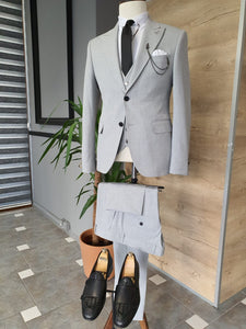 Everson Slim Fit BiStretch Grey Suit