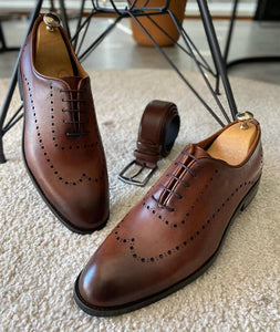 Lars Special Designed Brown Leather Shoes