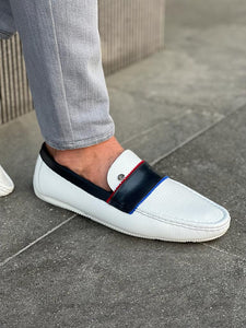 Benson Stripe Detailed Roc White Shoes