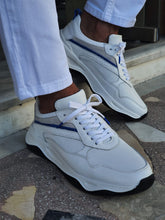 Load image into Gallery viewer, Mac Sardinelli Eva Sole White &amp; Sax Leather Sneakers
