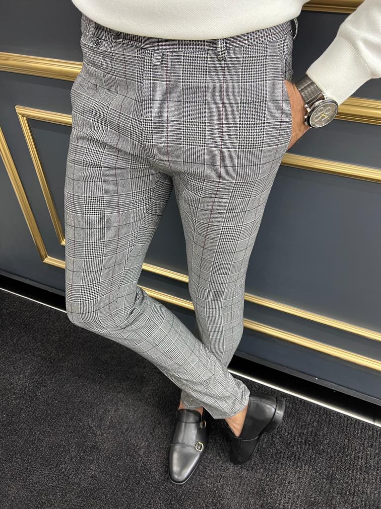 Familiar plaid-check Print Trousers - Farfetch