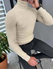 Load image into Gallery viewer, Trent Slim Fit Beige Knitwear
