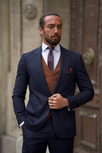 Load image into Gallery viewer, Noah Slim Fit Blue Striped Suit
