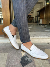 Load image into Gallery viewer, Morrison White Genuine Leather Loafers
