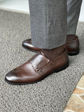 Load image into Gallery viewer, Reese Special Edition Double Buckled Brown Classic Leather Shoes
