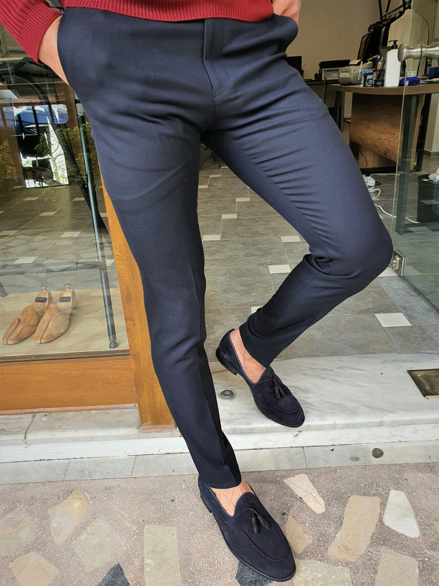 Harrison Slim Fit Special Edition Navy Pants – MCR TAILOR