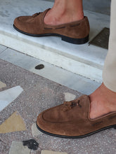 Load image into Gallery viewer, Chase Sardinelli Beige Suede Brown Leather Loafer
