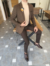 Load image into Gallery viewer, Morris Slim Fit Brown Special Edition Blazer
