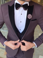 Load image into Gallery viewer, Ed Slim Fit Dovetail Claret Red Tuxedo
