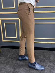 Rick Slim Fit Camel Trousers