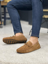 Load image into Gallery viewer, Brad New Season Rubber Sole Camel Suede Leather Loafer
