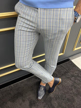 Load image into Gallery viewer, Luke Slim Fit Blue Striped Trouser
