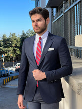 Load image into Gallery viewer, Fred Slim Fit High Quality Navy Woolen Blazer
