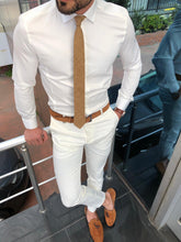 Load image into Gallery viewer, Abboud Ecru Slim Fit Cotton Shirt
