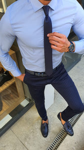 Marc Sardinelli Slim Fit Custom Made Blue Shirt