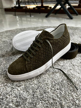 Load image into Gallery viewer, Madison Special Edition Rubber Sole Suede Leather Khaki Sneakers
