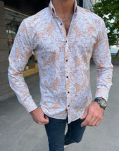 Load image into Gallery viewer, Benson Slim Fit White Patterned Shirt
