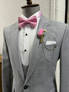 Louis Slim Fit High Quality Grey Business Suit