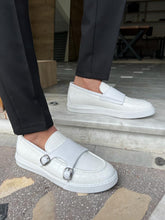 Load image into Gallery viewer, Lars Special Edition Double Buckled Croc Detailed Casual Loafer
