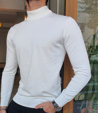 Load image into Gallery viewer, Morris Slim Fit Long Sleeve White Sweater
