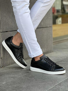 Benson Staple Detailed Eva Sole Black Sneakers