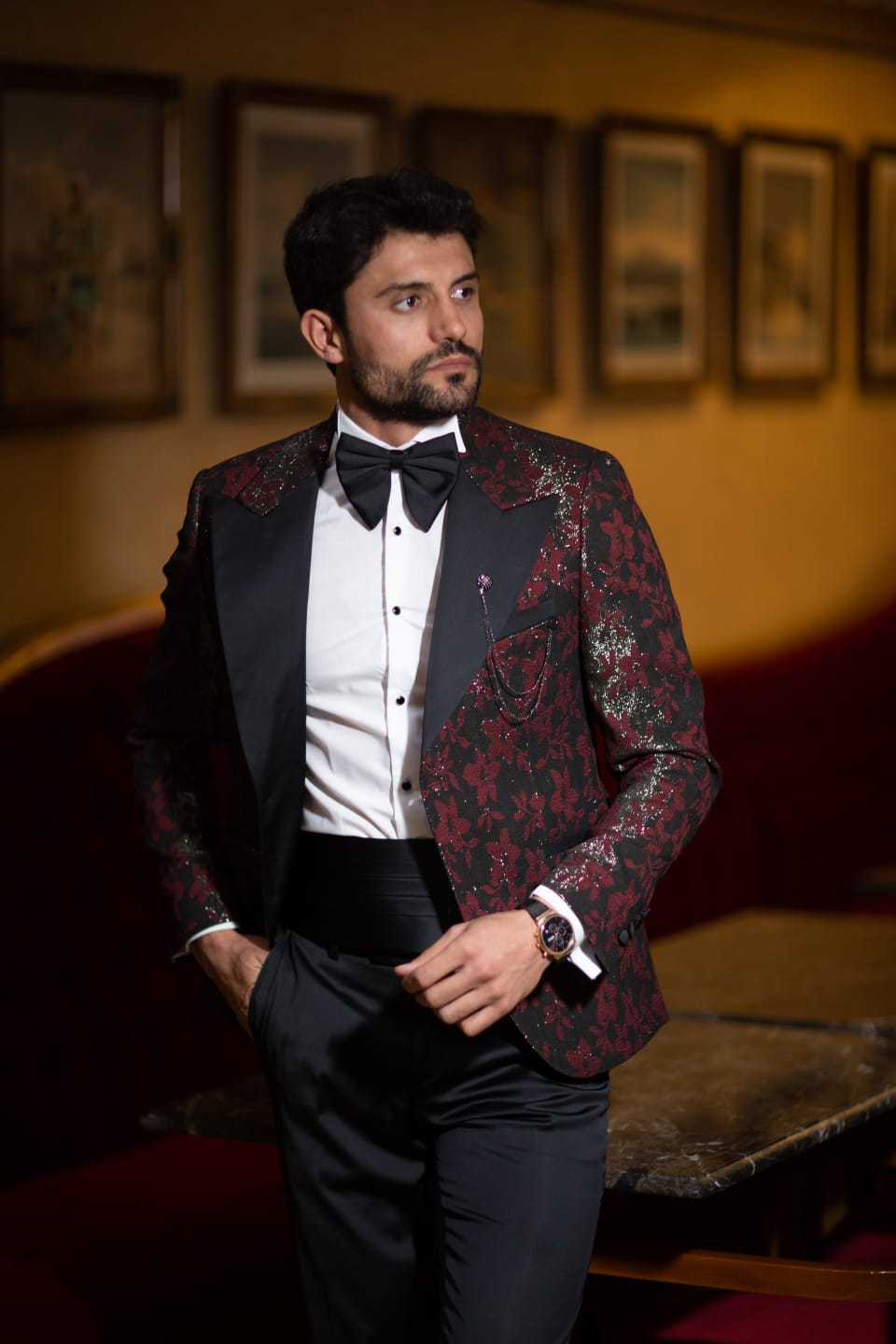 Special Edition Claret Red Slim fit Tuxedo