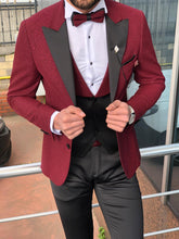 Load image into Gallery viewer, Abboud Claret Red Slim Fit Tuxedo
