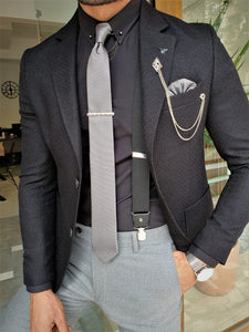 Mason Slim Fit Special Edition Black Blazer