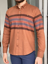 Load image into Gallery viewer, Carson Slim Fit Patterned Camel Shirt
