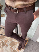Load image into Gallery viewer, Reese Slim Fit Side Pocket Brown Pants
