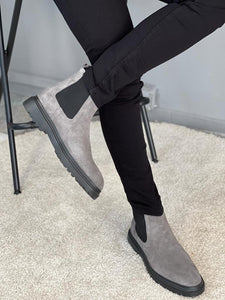 Shelton Grey Eva Sole Genuine Leather Chelsea Boots