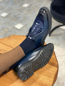 Grant Special Designed Eva Sole Croc Dark Blue Shoes