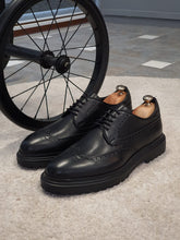 Load image into Gallery viewer, Logan Sardinelli Eva Sole Lace up Calfskin Black Shoes
