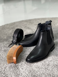 Chesterfield Special Edition Suede Black Leather Chelsea Boots