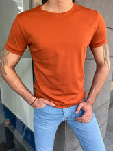 Load image into Gallery viewer, Benson Slim Fit Camel Short Sleeve Tees

