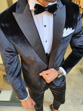 Load image into Gallery viewer, Harringate Sardinelli Slim Fit Velvet Black Tuxedo (Special Edition)
