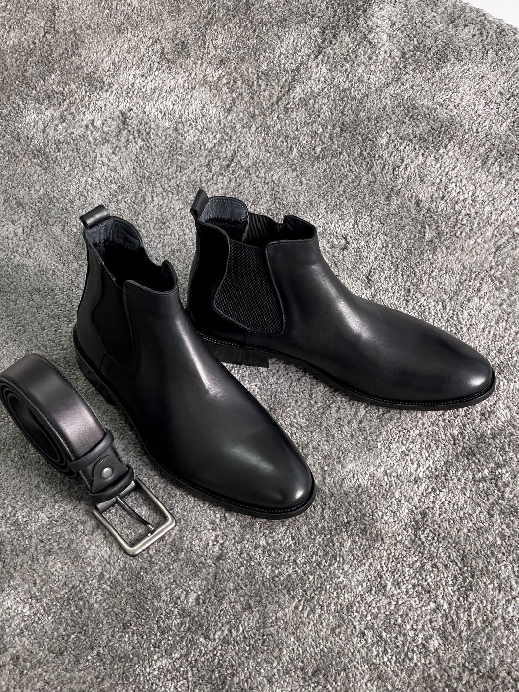 Chesterfield Special Edition Suede Black Leather Chelsea Boots