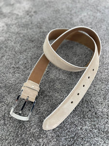 Reese Special Edition Suede Leather Beige Belts