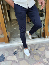 Load image into Gallery viewer, Harold Slim Fit Special Edition Navy Cotton Pants
