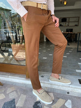 Load image into Gallery viewer, Lars Slim Fit Camel Trouser
