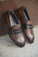 Load image into Gallery viewer, Sardinelli Double Buckle Detailed Brown Shoes
